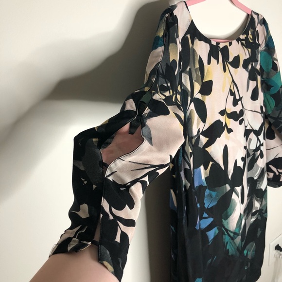 Anthropologie Maeve / Floral Print Open Arm Dress - Picture 5 of 7